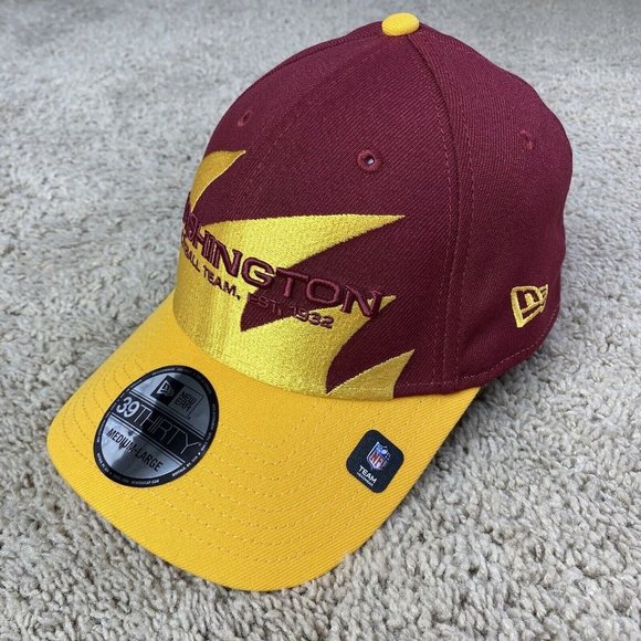Washington Football Team New Era Hat Sharktooth 39Thirty Surge Flex Fit M/L -NWT - Picture 1 of 7